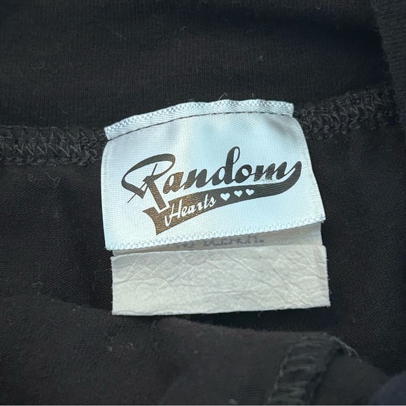 Random Hearts Black (Skort) Skirt with Shorts Underneath Size large - Picture 3 of 4